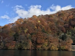 中禅寺湖　遊覧船からの風景