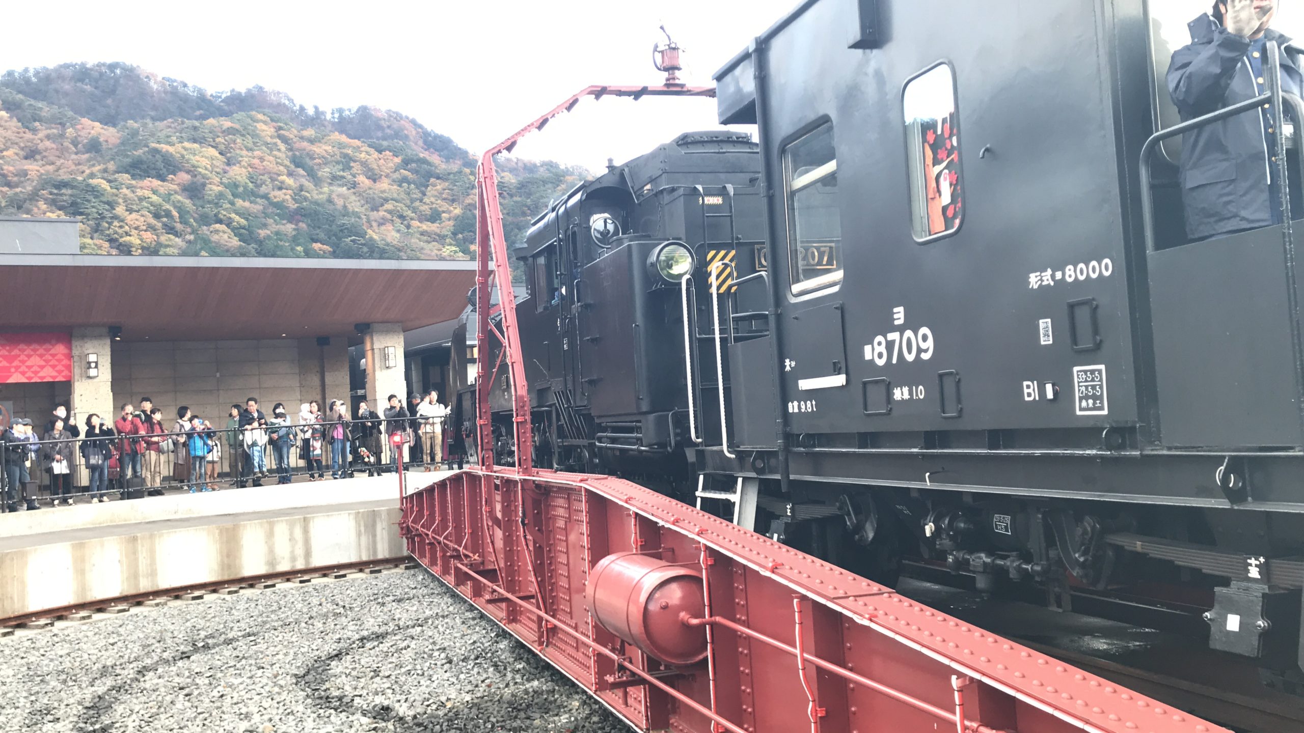 鬼怒川温泉駅　転車台広場