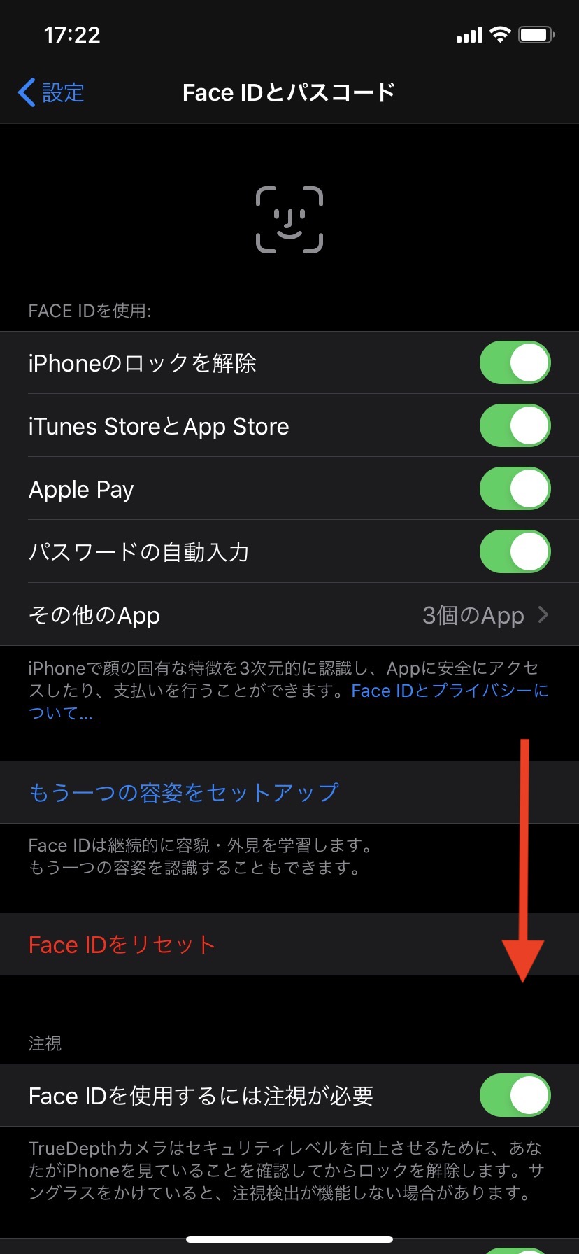  iPhone11パスコード設定