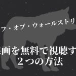 ウルフ・オブ・ウォールストリートの映画を無料で視聴する２つの方法