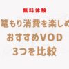 巣篭もり消費を楽しめる無料視聴のあるおすすめVOD3つを比較